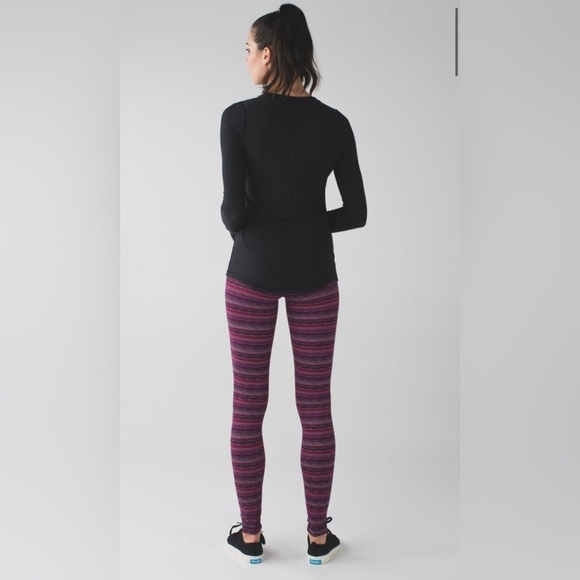 Lululemon Wunder Under Pant III Space Dye Twist Regal Plum Alarming size 6 - Picture 3 of 9